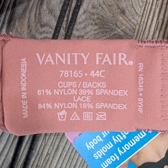 Vanity Fair Underwire 44C NWT Bra In Muave Pink - Picture 3 of 10